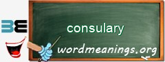 WordMeaning blackboard for consulary